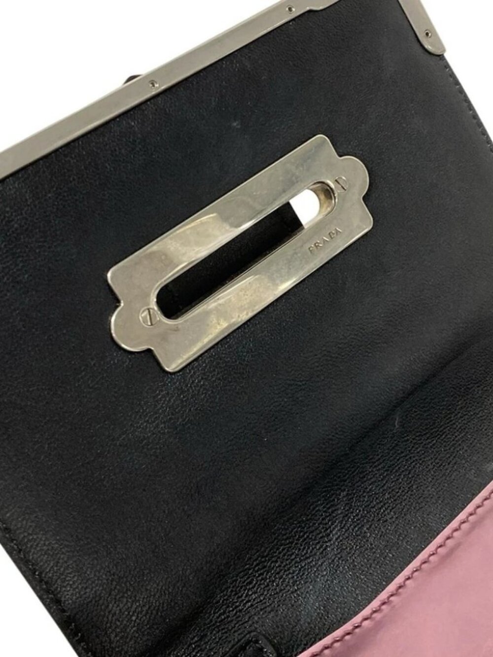 PRADA CAHiER Purple Black Silver Patent Leather Leather Shoulder Bag - Picture 11 of 15